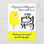 Easy Peasy Lemon Vastgoedmarketing Briefkaart (Voorkant)