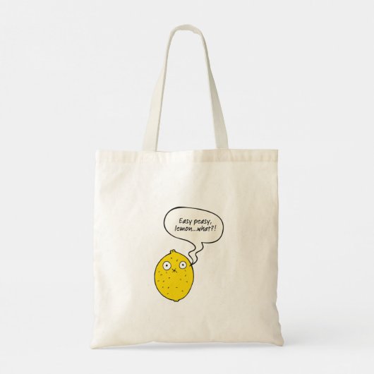 Easy Peasy Lemon What?! Tote Bag (Achterkant)