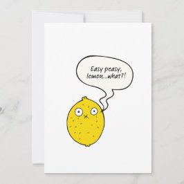 Easy Peasy Lemon What?! Wenskaart Kaart