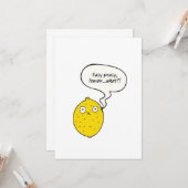 Easy Peasy Lemon What?! Wenskaart Kaart (Voorkant / Achterkant in situ)