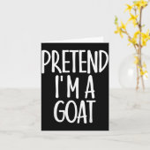 Easy Pretend I'm Goat Costume Gift Funny Farmer Ha Kaart (Gele Bloem)