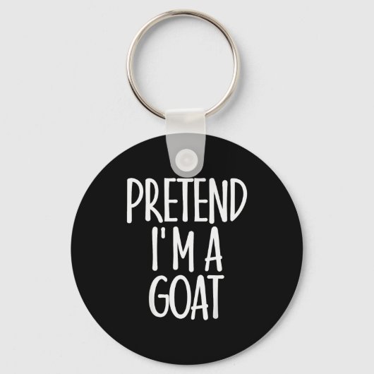 Easy Pretend I'm Goat Costume Gift Funny Farmer Ha Sleutelhanger (Voorkant)