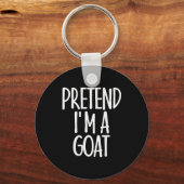 Easy Pretend I'm Goat Costume Gift Funny Farmer Ha Sleutelhanger (Voorkant)