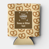 Easy Pretzels Pattern plus uw merk logo / tekst Blikjeskoeler (Voorkant)