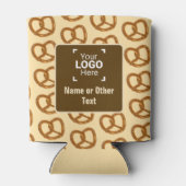 Easy Pretzels Pattern plus uw merk logo / tekst Blikjeskoeler (Achterkant)