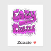 Easy Purple Drip Logo Sticker (Vel)