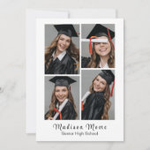 Easy QUICK PRINT 4 FOTO Afstuderen Aankondiging (Voorkant)