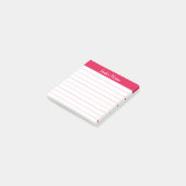 Easy Read Cherry Red Lined Personalized Post-it® Notes (Schuin)