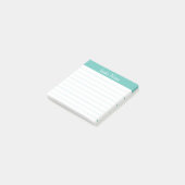 Easy Read Classic Aqua Lined Personalized Post-it® Notes (Schuin)