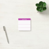 Easy Read Classic Dark Pink Lined Personalized Post-it® Notes (Kantoor)
