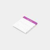 Easy Read Classic Dark Pink Lined Personalized Post-it® Notes (Schuin)