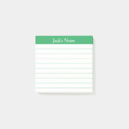 Easy Read Classic Green Lined Personalized Post-it® Notes