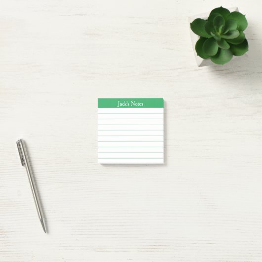 Easy Read Classic Green Lined Personalized Post-it® Notes (Kantoor)