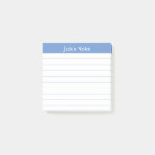 Easy Read Classic Light Blue Lined Personalized Post-it® Notes (Voorkant)