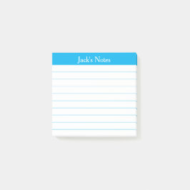 Easy Read Classic Sky Blue Lined Personalized Post-it® Notes