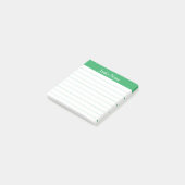 Easy Read Klassiek Groen Gelinieerd Gepersonalisee Post-it® Notes (Schuin)
