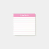 Easy Read Pink Lined Personalized Post-it® Notes (Voorkant)