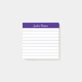Easy Read Purple Lined Personalized Post-it® Notes (Voorkant)