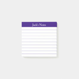 Easy Read Purple Lined Personalized Post-it® Notes