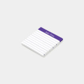 Easy Read Purple Lined Personalized Post-it® Notes (Schuin)