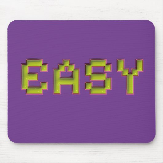 EASY Retro Pixel Art Gaming Muismat - 3D Neon De (Voorkant)