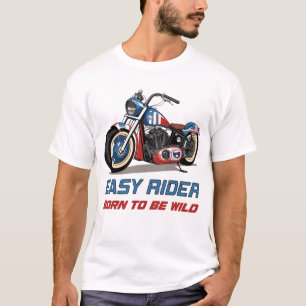 Easy Rider Motorcycle Chopper Sterren en Strepen T-shirt