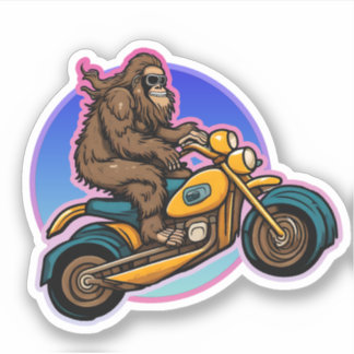 Easy Rider Motorcycle Daddy Sasquatch Sticker