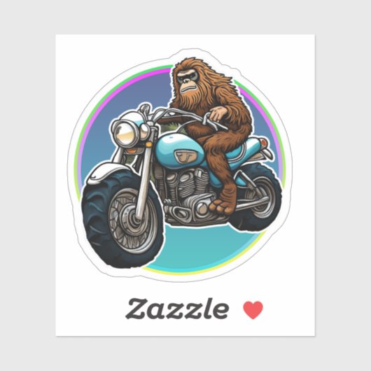 Easy Rider Motorcycle Daddy Sasquatch Sticker (Vel)
