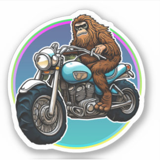 Easy Rider Motorcycle Daddy Sasquatch Sticker
