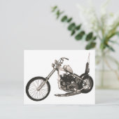 Easy Rider Motorcycle - Hollywoodkapperskaart Briefkaart (Staand voorkant)