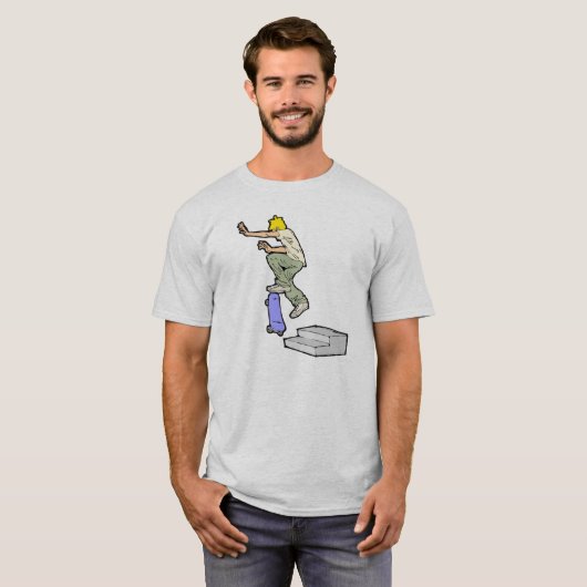 Easy Skateboard Tricks Skateboarding Fun T-shirt (Voorkant volledig)
