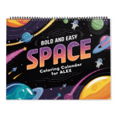 Easy Space Coloring Calendar Kalender (Hoes)