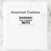 Easy Stick Waarschuwingsborden Cookies kunnen note Rechthoekige Sticker (Tas)