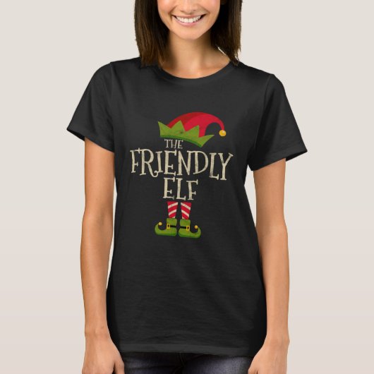 Easy The Friendly Elf Costume Family Group Gift Ch T-shirt (Voorkant)