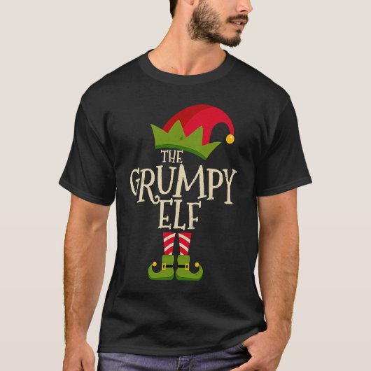 Easy The Grumpy Elf Xmas Costume Family Group  Chr T-shirt (Voorkant)