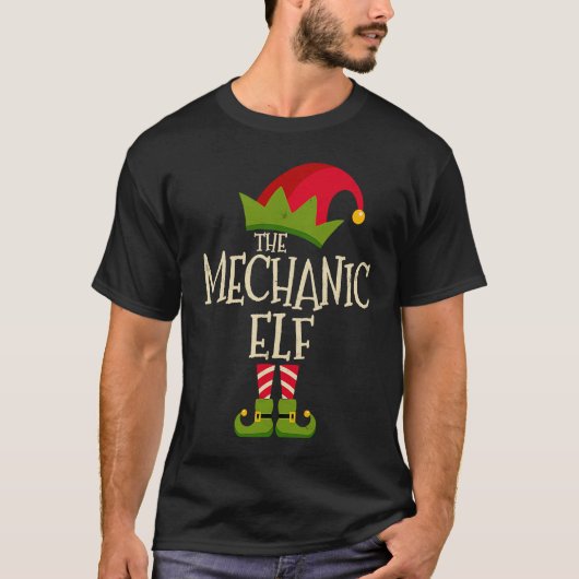 Easy The Mechanic Elf Costume Family Group  Christ T-shirt (Voorkant)