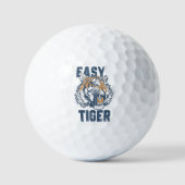 Easy Tiger Funny Saying Wild Animal Illustration Golfballen (Voorkant)