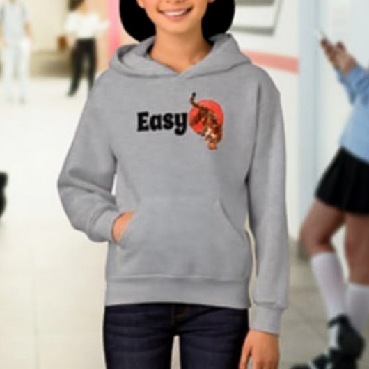 "Easy Tiger" Grappige Kinder Hoodie - Vette Typogr