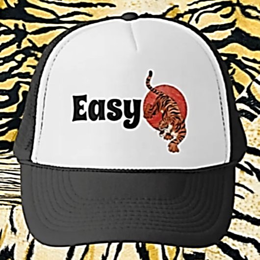 "Easy Tiger" Grappige Trucker Hoed – Vette Typogra Trucker Pet