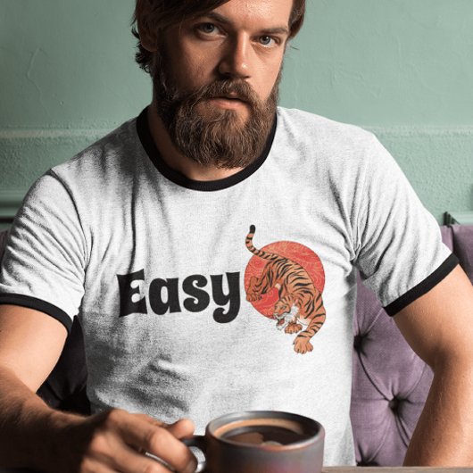"Easy Tiger" Grappige typografie shirt – Krachtig