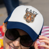 Easy Tiger Portrait Faux Sequin look Trendy Trucker Pet