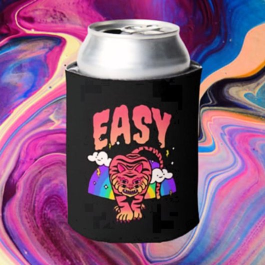 EASY Tiger Retro Rainbow Koelbox Tiger Stripes Blikjeskoeler