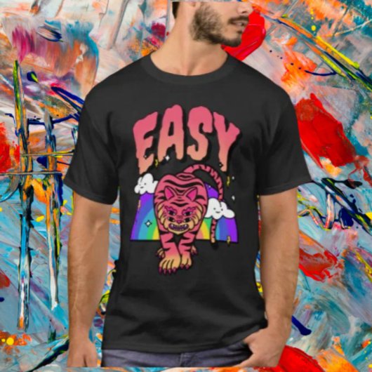 EASY Tiger Retro Regenboog Shirt – Fierce & Fun