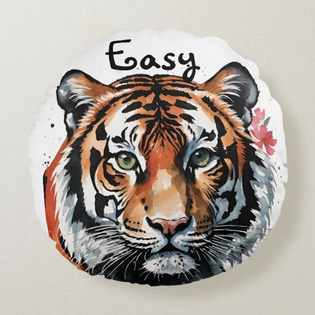 Easy Tiger Rond Kussen (Voorkant)