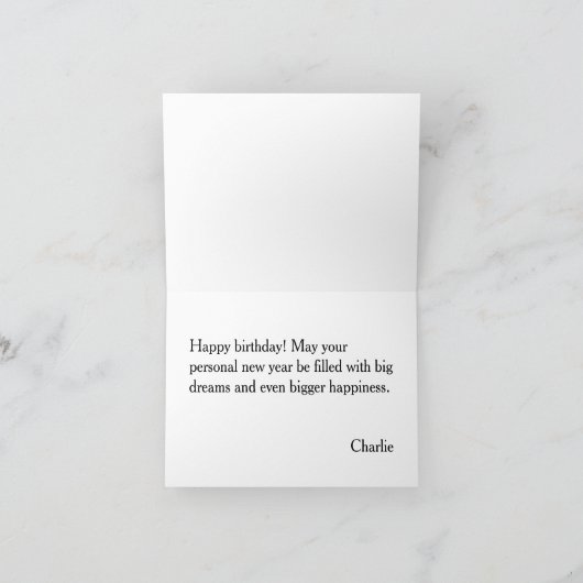 Easy to Customize Unique Bird Lover Birthday Kaart (Binnen)