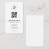 Easy to Make Elegant Template Matte Paper Vertical Visitekaartje (Voorkant / Achterkant)