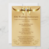 Easy to Read Golden Jubileum Invitation Kaart (Achterkant)