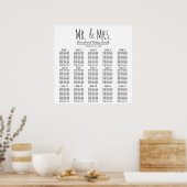 Easy Wedding Seating Chart - Meer tabellen | POSTE Poster (Keuken)