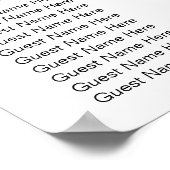 Easy Wedding Seating Chart | POSTER (Hoek)