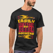 Easyly Distracted Rubber Chicken T-shirt (Voorkant)